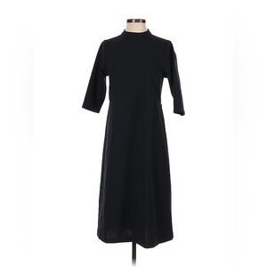 Kaarem 3/4 Sleeve Skywave Back Pleat Slit dress zip Black size XS